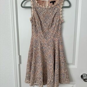 Jodi Kristopher Floral Lace Mini Dress